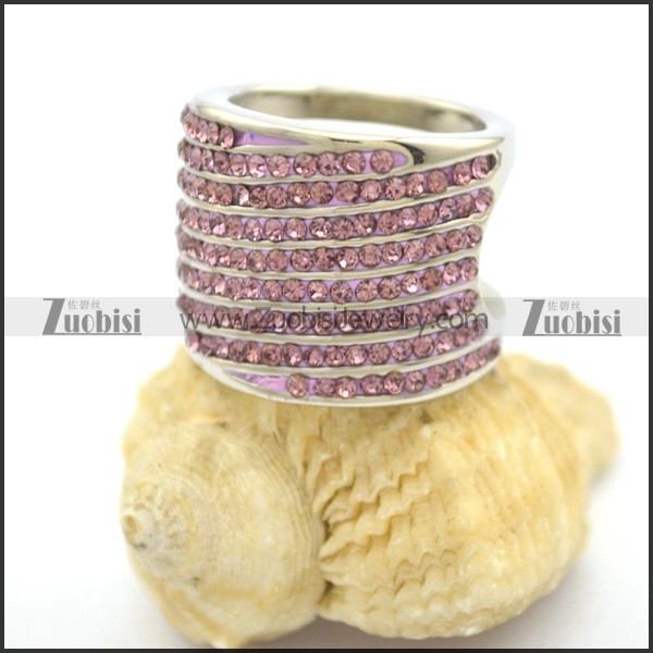 Pink Rhinestones Thumb Rings for Ladies r002374