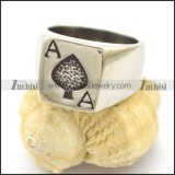 Ace of Spade Ring with US size from 7 to 13 r002335