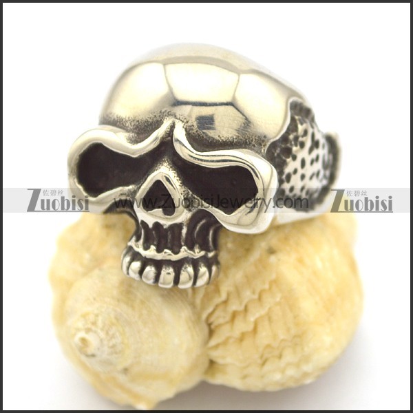 316L Stainless Steel Skull Ring for Unisex r002340