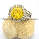 Big Round Bright Yellow Princess Cut Engagement Rings r002383