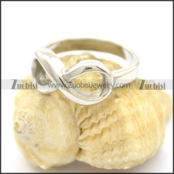 Simple Lucky 8 Stainless Steel Ring r002389