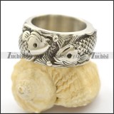 Pisces Ring Crafted 2 Casting Fishes r002513