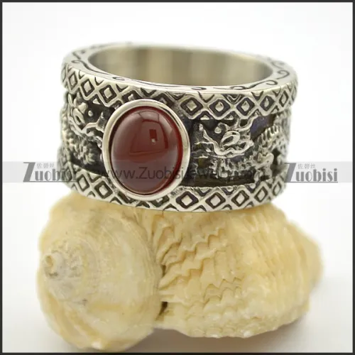 Two Dragons Played with one Red Oval Stone r002511