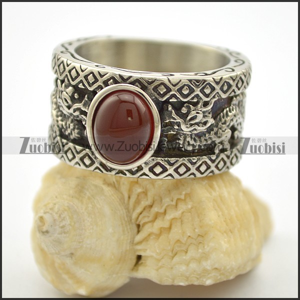 Two Dragons Played with one Red Oval Stone r002511