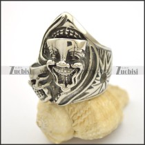 Two Skull Faces Ring r002522