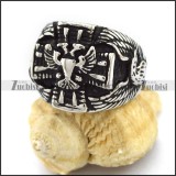 Unique Stainless Steel Royal Empire Winged Shield Ring r003008