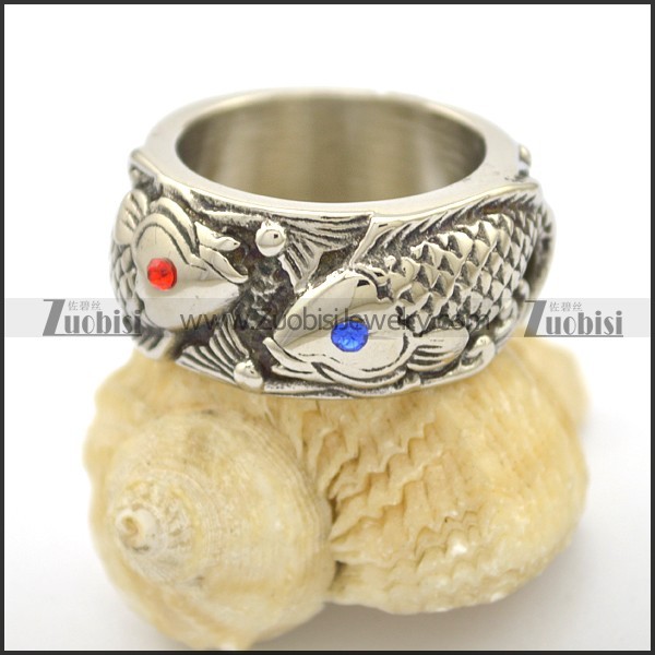 Crafted Casting Two Fishes Ring r002793