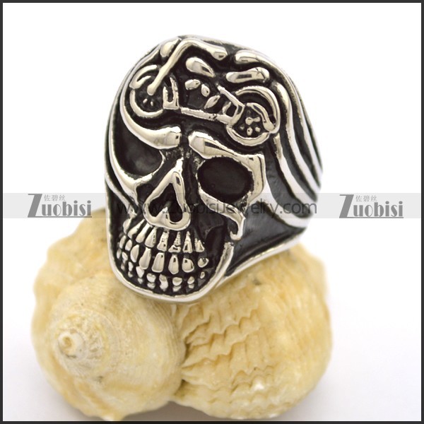 Motorcycle Bike Skull Ring r002771