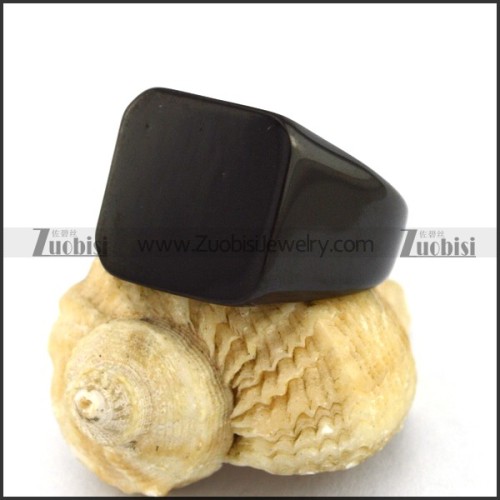Black PVD Coated Steel Casting Solid Ring r002951