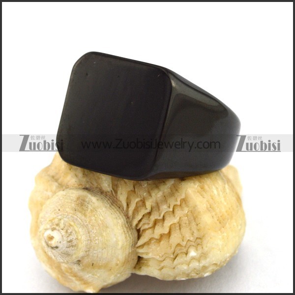 Black PVD Coated Steel Casting Solid Ring r002951