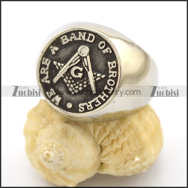WE ARE A BAND OF BROTHERS Free Mason Ring r002746