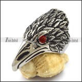 Casting Eagle Ring with Red Crystal Eyes r003018