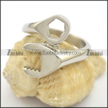 Silver Stainless Steel Wrench Ring for Bikers r002780