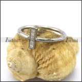 Simple Finger Ring with 5 Small Zircons r002985