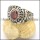 Clear Ruby Faceted Stone United States Navy Ring r002764