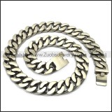 20mm wide matt miami cuban link chain in stainless steel n002206