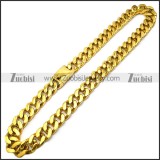 stainless steel miami cuban link gold chain for men n002207