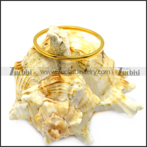 Simple Gold Plating Thin Little Stainless Steel Ring r005871