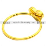heart shaped women ring engraved LOVE in yellow gold tone r005837