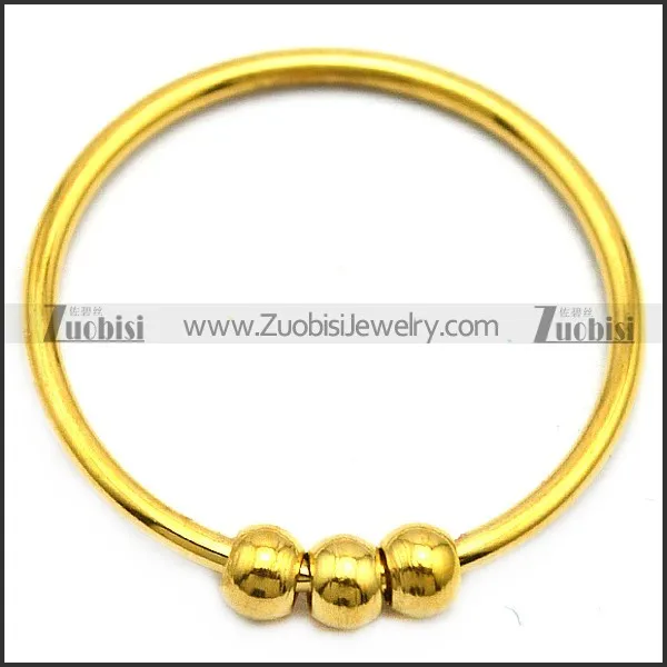 Gold Plating Rolling Ball Spinner Fidget Rings for Anxiety r005849