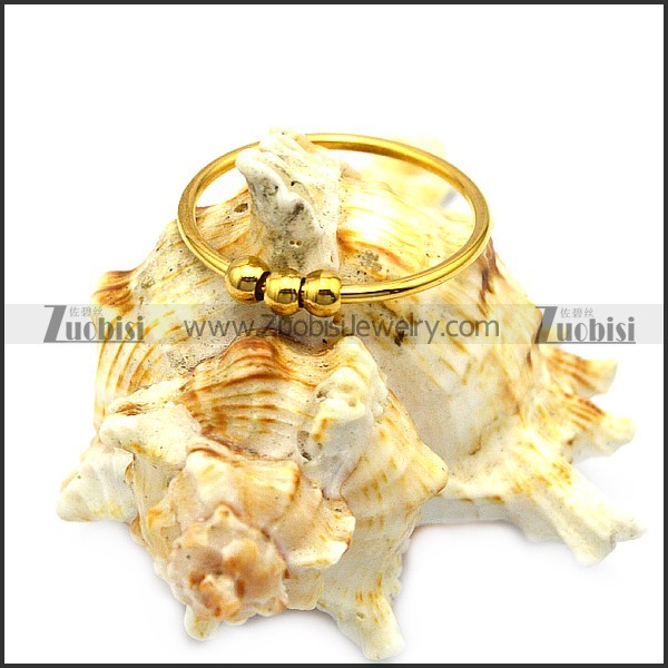 Gold Plating Rolling Ball Spinner Fidget Rings for Anxiety r005849