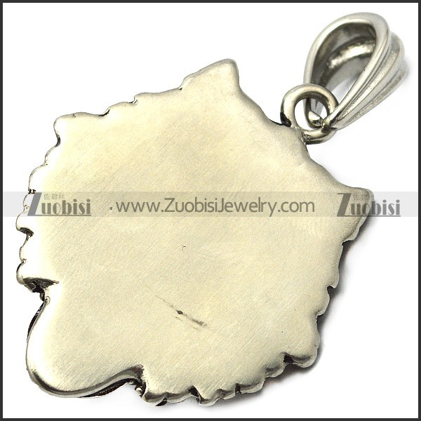 Solid Stainless Steel Wild Wolf Pendant p008116