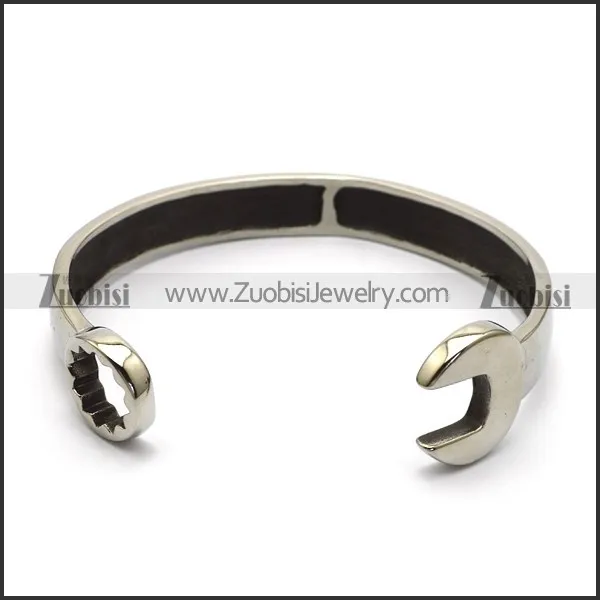 big stainless steel casting spanner bangle for bikers b006576