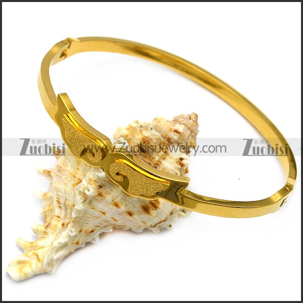 angel wings gold plating bangle for women