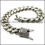 14mm wide stainless steel cast hip hop bracelet b007988