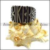 small stainless steel biker ring r005951