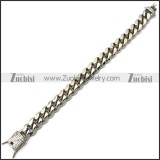 14mm wide stainless steel cast hip hop bracelet b007988