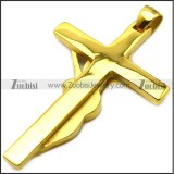 gold plated johnny hallyday cross for french rock fans p008525