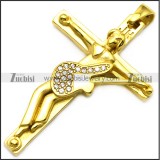 gold plated johnny hallyday cross for french rock fans p008525