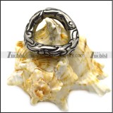 19mm wide textured donut clasp in vintage stainless steel a000749