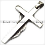 johnny hallyday guitar cross pendant in vintage 316l stainless steel p008399
