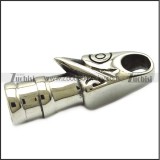 stainless steel viking wolf head end cap a000751