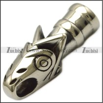 stainless steel viking wolf head end cap a000751