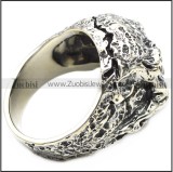 rough ugly 925 sterling silver skull ring for bikers r006048
