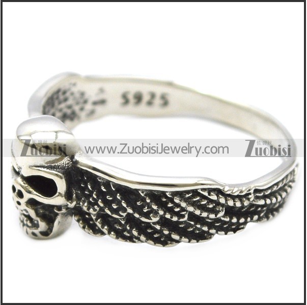 Mens 925 Sterling Silver Skull Ring r006058