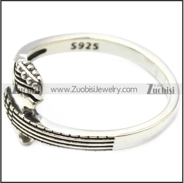 sterling silver guiter ring for rock fan r006085