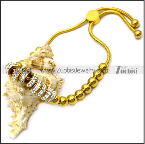 rhinestones rings gold pating chain bracelet