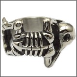 Stainless Steel Skeleton Skull Ring r006233