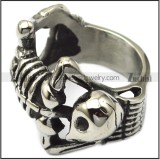 Stainless Steel Skeleton Skull Ring r006233