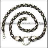 stainless steel skull chain for matching big skull pendants n002331
