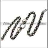 stainless steel skull chain for matching big skull pendants n002331