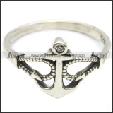 sterling silver anchor ring r006303