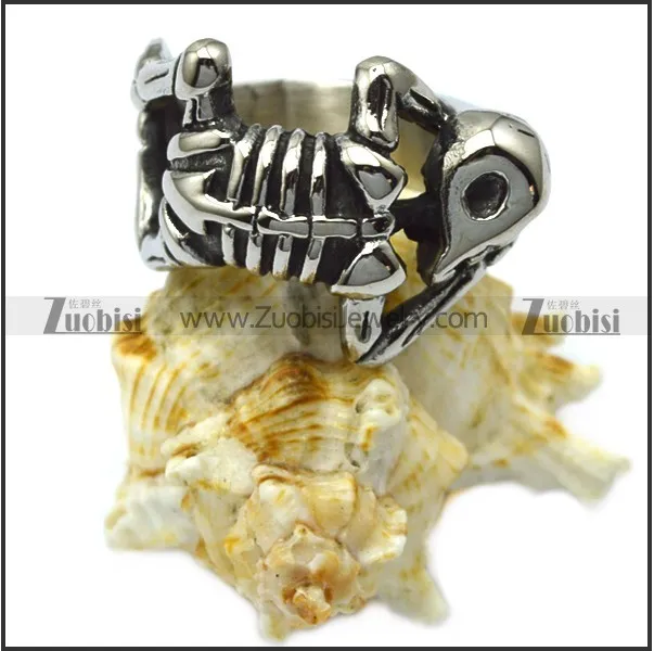 Stainless Steel Skeleton Skull Ring r006233