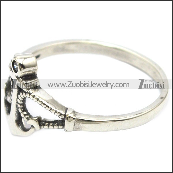 sterling silver anchor ring r006303