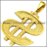 golden us dollar sign pendant with rhinestones for hip hop p008853