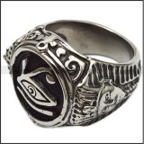 vintage stainless steel eye of horus ring r006513